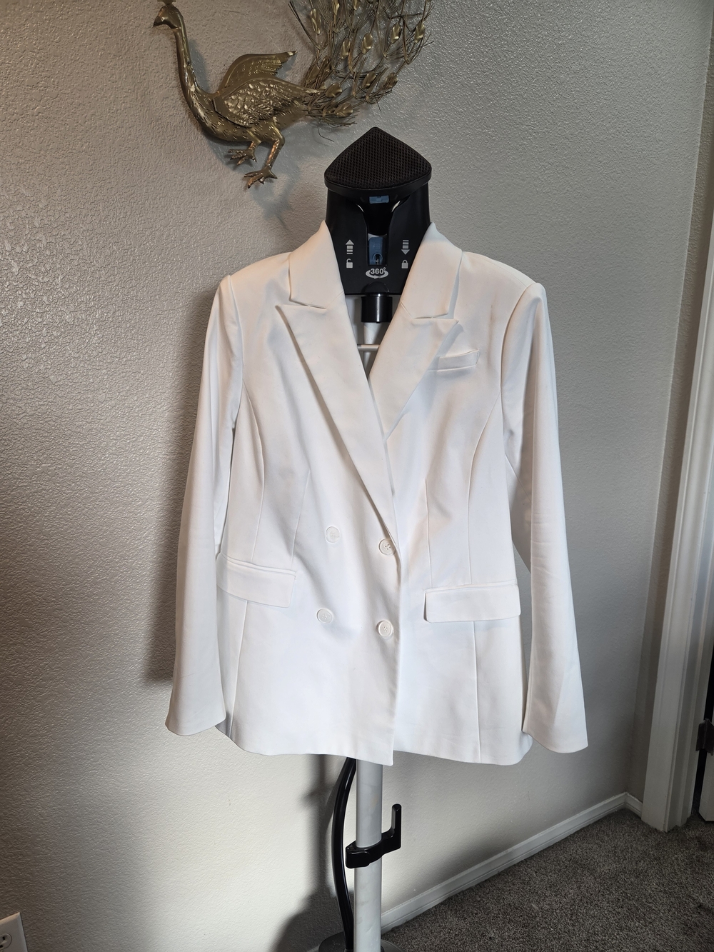 Classic White Two Button Blazer - Women